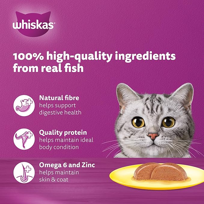 Whiskas Fishy Selection in Jelly Wet Cat Food 10+2 Multipack - 12X80G
