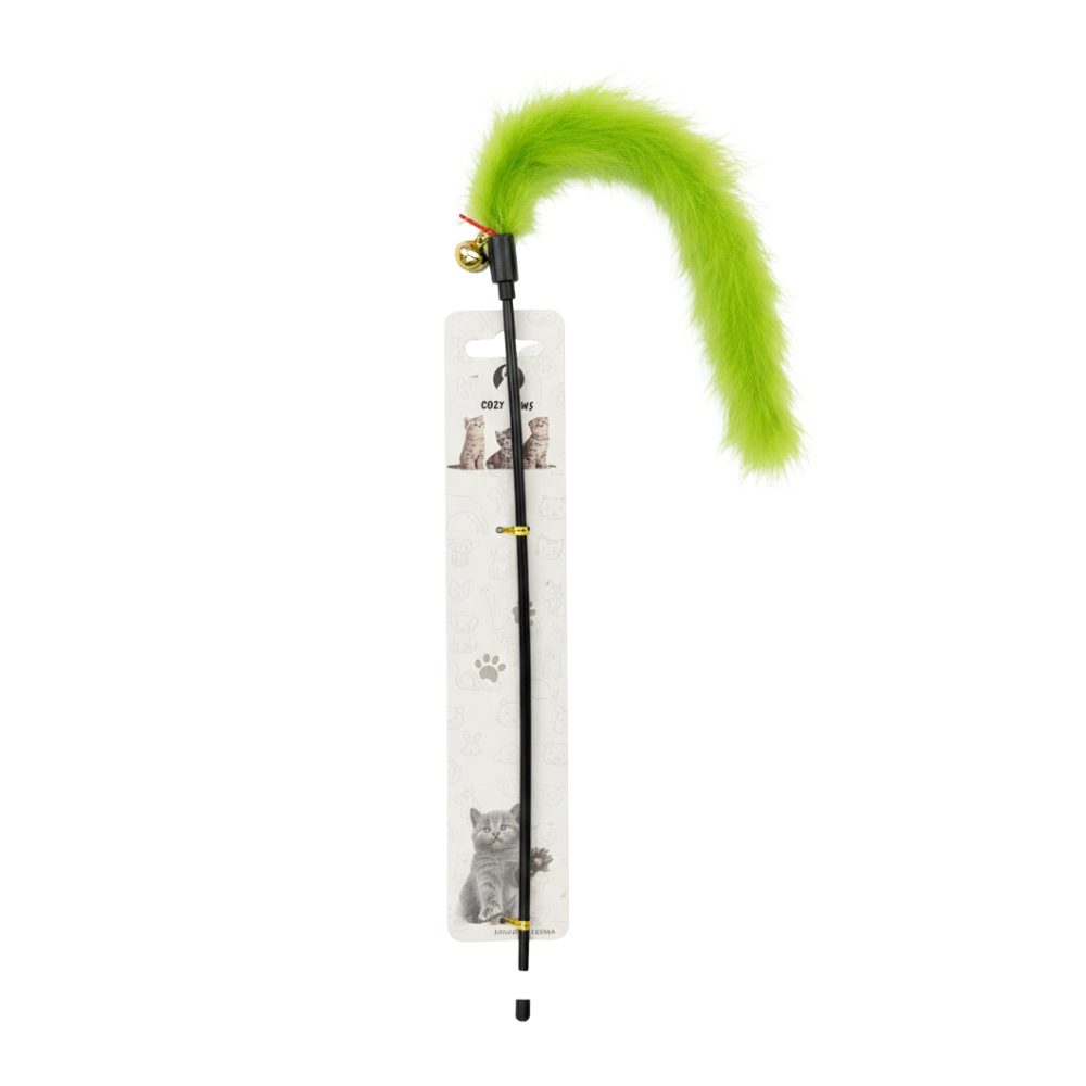 Cozy Paws Interactive Cat Teaser Wand with Bell-10pcs Pack