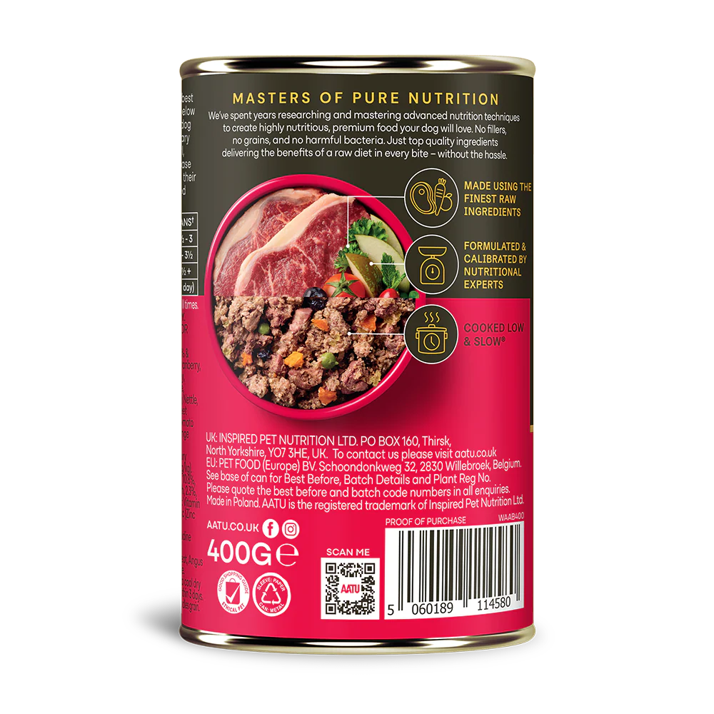 AATU Angus Beef Wet Dog Food 400g