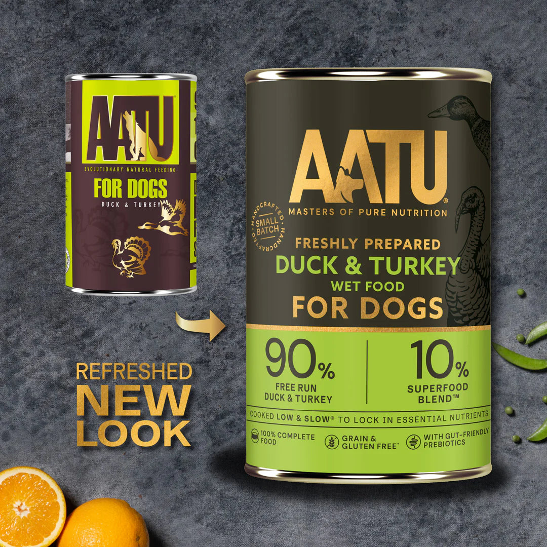 AATU Duck & Turkey Wet Dog Food 400g
