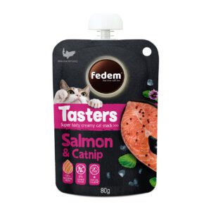 Fedem Tasters Creamy Cat Snack – Salmon & Catnip 80g