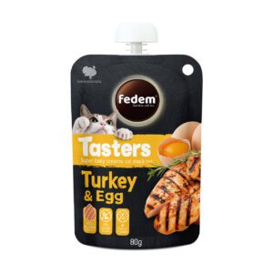 Fedem Tasters Creamy Cat Snack – Turkey & Egg 80g