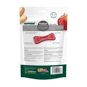 Fedem Happident Petite Dog Treats – Apple Flavour 144g (18 pcs)