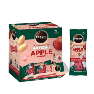 Fedem Happident Regular Dog Treat – Apple Flavour 20g x 48pcs