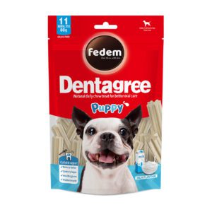 Fedem Dentagree Petite Dental Stix For Puppy – Milk Flavour 80g (11 pcs)