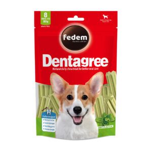 Fedem Dentagree Regular Dental Stix for Dogs – Mint Flavour 80g (8 pcs)
