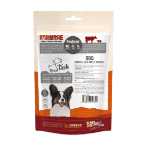 Fedem Farmore Jerky for Dogs – BBQ Grass-Fed Beef Cubes 75g