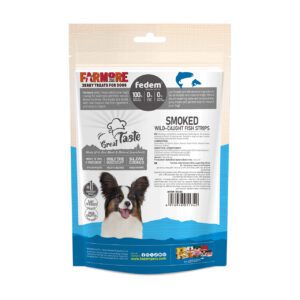 Fedem Farmore Jerky for Dogs – Smoked Wild-Caught Fish Strips 75g
