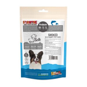 Fedem Farmore Jerky for Dogs – Smoked Wild-Caught Fish Cubes 75g