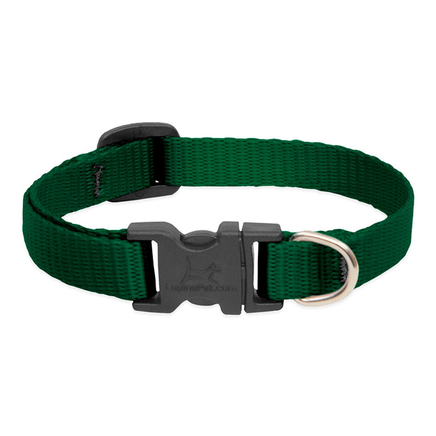BASICS Adjustable Collar GREEN 1/2″ FOR SMALL DOGS