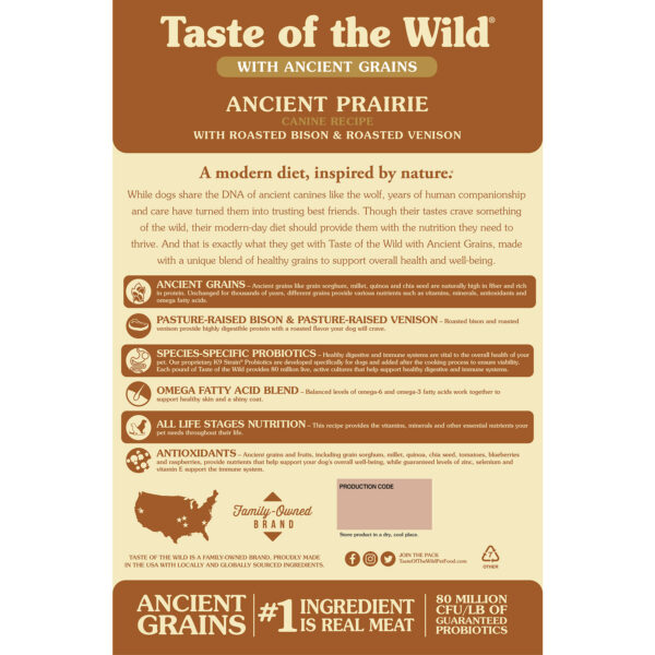 Taste of the Wild: Ancient Prairie Canine Recipe