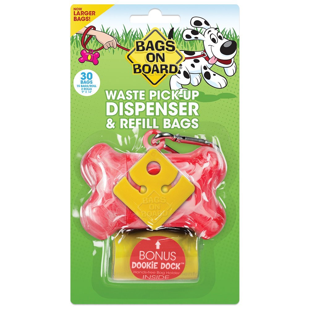 Bags on Board Dispenser Bone Pink(30 bags)
