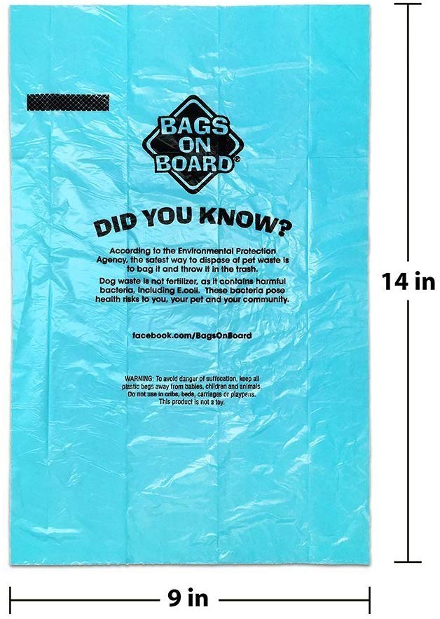 Bags on Board Dispenser Marble Bone Turquoise