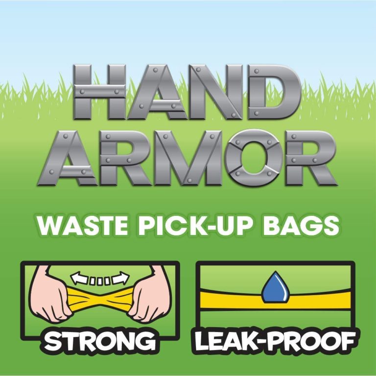 Bags on Board Hand Armor with Extra Thick Pick Up Bags (100bags)
