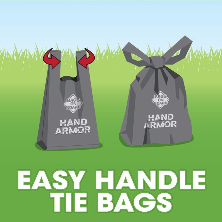 Bags on Board Hand Armor with Extra Thick Pick Up Bags (100bags)