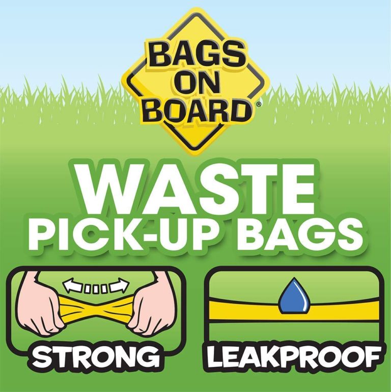 Bags on Boards Patterned Dog poop Pickup Bags (14 bags x 10 Rolls)