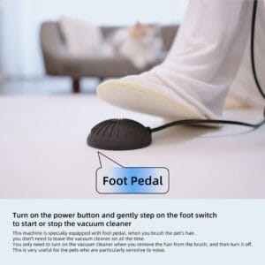 Shernbao Vaccum Cleaner With a Foot Pedal And Self Cleaning Pet Brush Kit