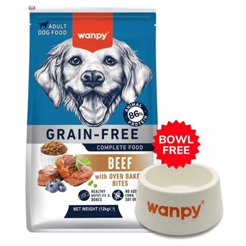 Wanpy Grain Free Complete Food for Adult Dog – Beef Recipe 12 kg