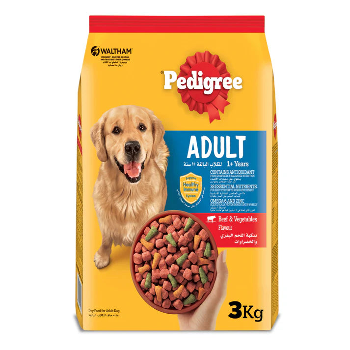 Pedigree Beef & Vegetables Adult Dry Dog Food