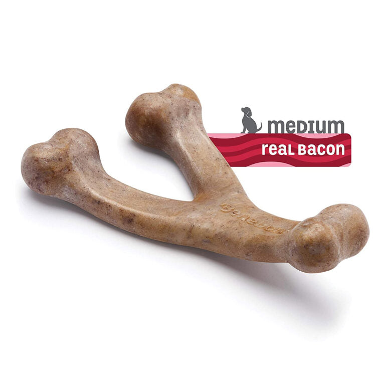 Benebone Puppy Wishbone Dog Chew Toy – Bacon