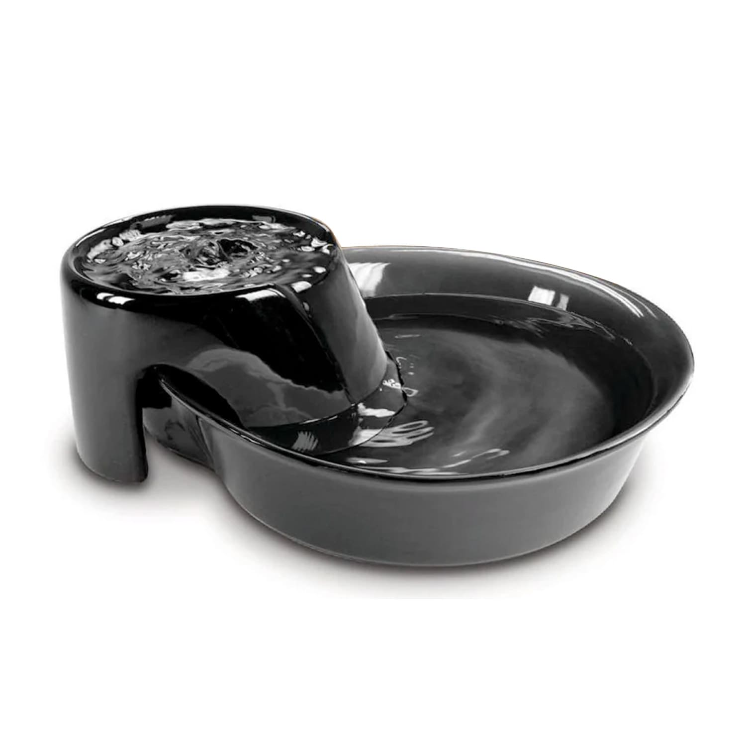 Pet Pioneer Big Max Ceramic Pet Drinking Fountain 128oz (Black)