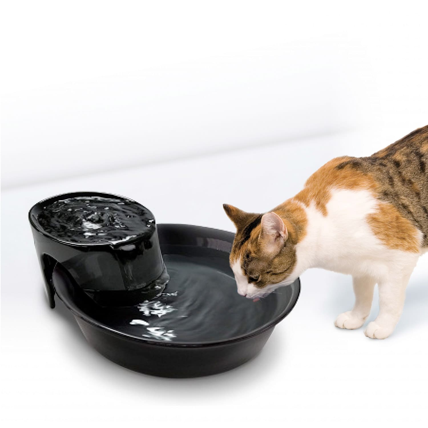 Pet Pioneer Big Max Ceramic Pet Drinking Fountain 128oz (Black)