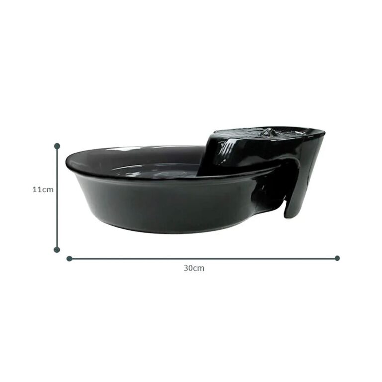 Pet Pioneer Big Max Ceramic Pet Drinking Fountain 128oz (Black)