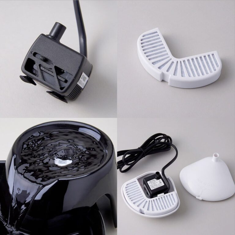 Pet Pioneer Big Max Ceramic Pet Drinking Fountain 128oz (Black)