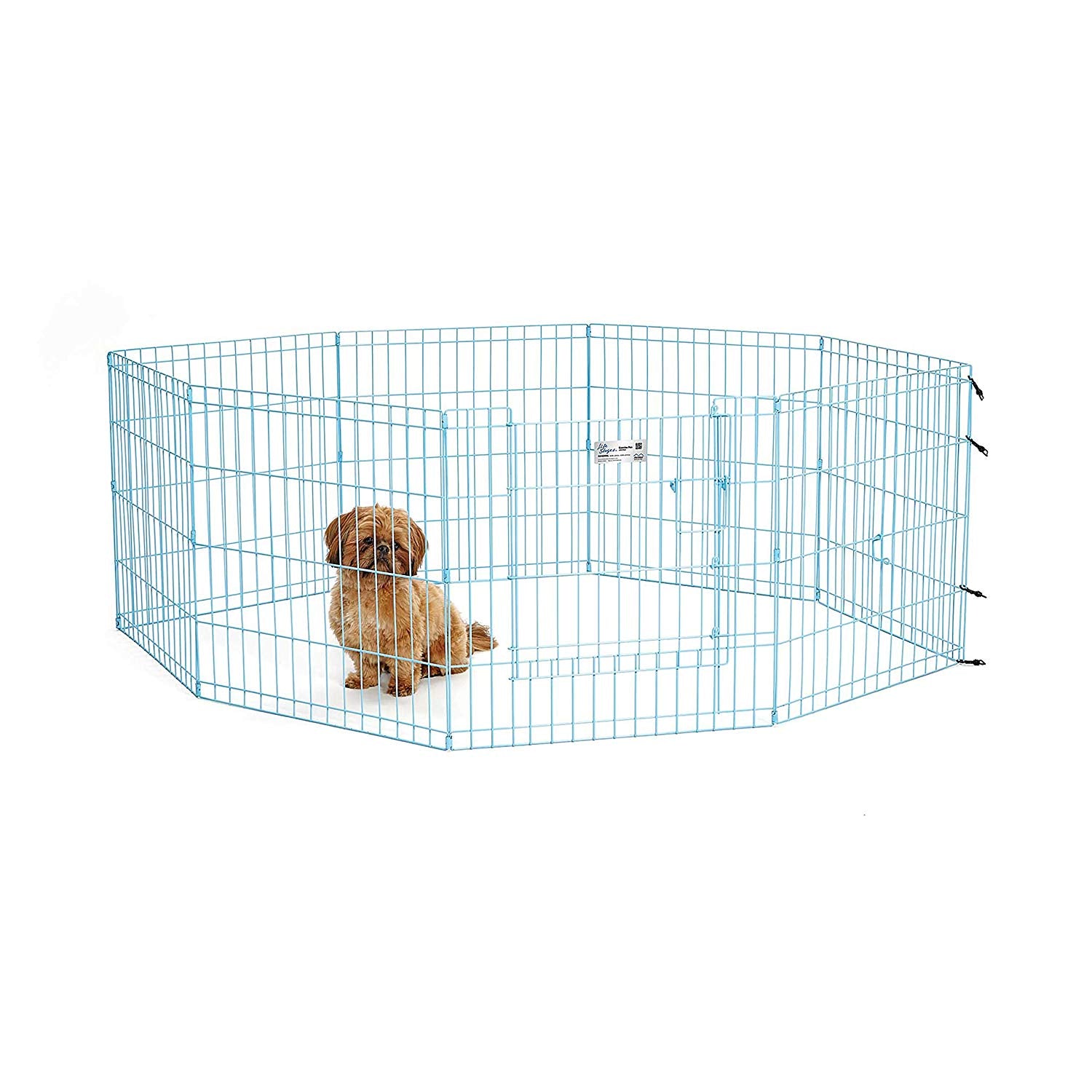 MidWest Blue Exercise Pen with Door 24″