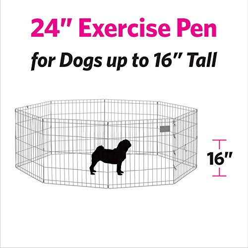 MidWest Blue Exercise Pen with Door 24″