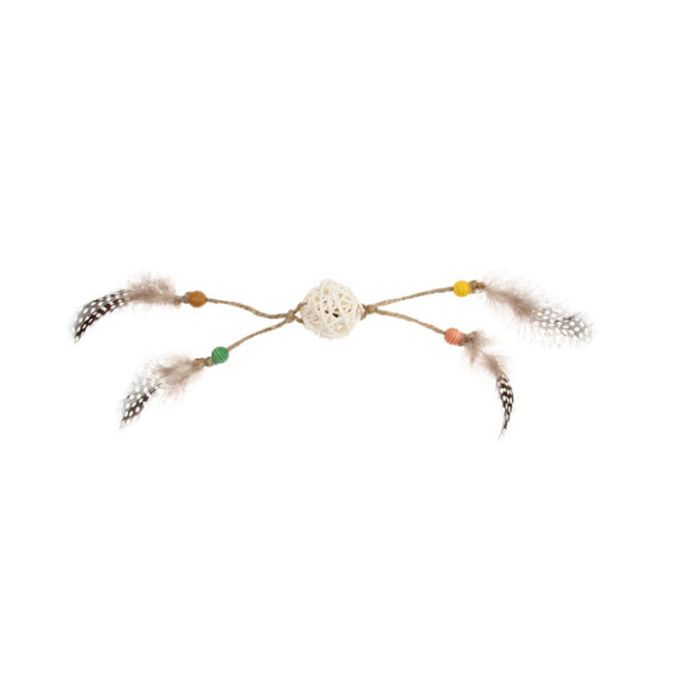 GiGwi Eco Line Catch Scratch with Rattle Wood / Feather / Rattan