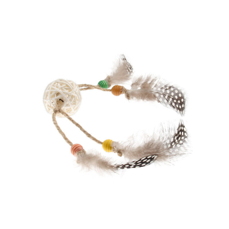 GiGwi Eco Line Catch Scratch with Rattle Wood / Feather / Rattan