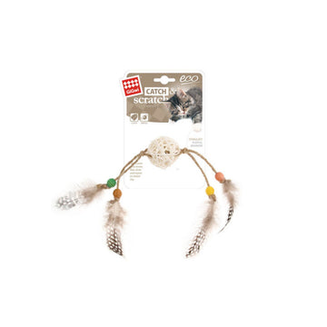 GiGwi Eco Line Catch Scratch with Rattle Wood / Feather / Rattan