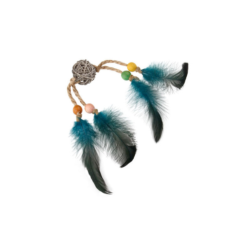 GiGwi Eco Line Catch Scratch with Rattle Wood / Feather / Rattan