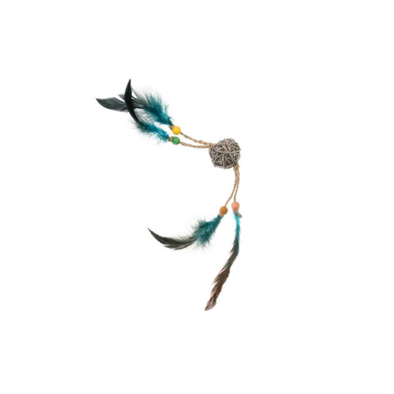 GiGwi Eco Line Catch Scratch with Rattle Wood / Feather / Rattan