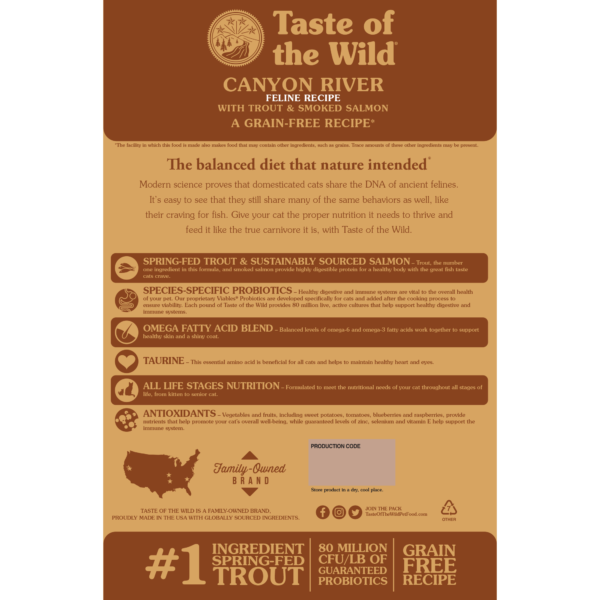 Taste of the Wild: Canyon River Feline Recipe