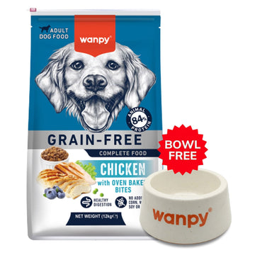 Wanpy Grain Free Complete Food for Adult Dog – Chicken Recipe 12 kg