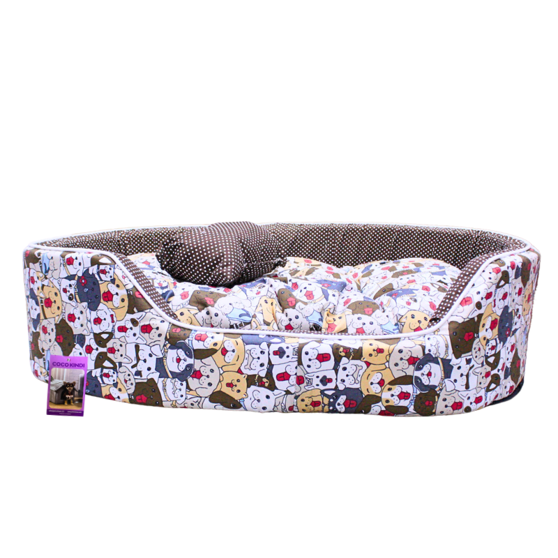 Coco Kindi Oval Washable Cotton Pet Bed – Size 3