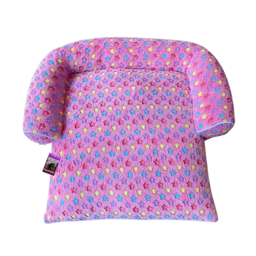 Coco Kindi Pink Color Star Pattern Washable Fur Day Bed - Size : 63 X 55 X 10 Cm