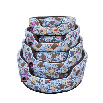 Coco Kindi Multicolored Animal Pattern Washable Round Cotton Bed