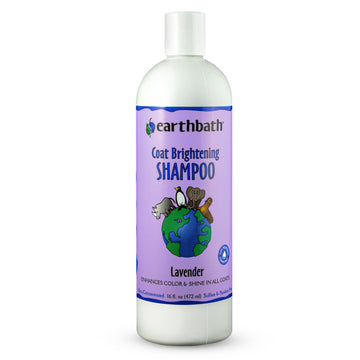 earthbath® Coat Brightening Shampoo, Lavender, Enhances Color & Shine in All Coats, Made in USA, 16 oz