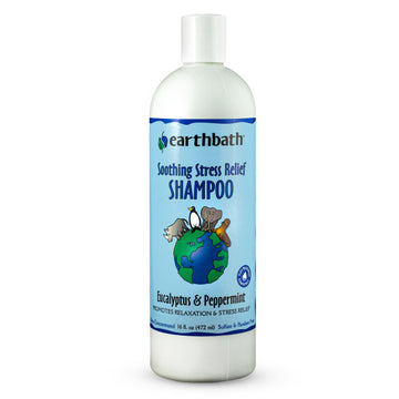 earthbath® Soothing Stress Relief Shampoo, Eucalyptus & Peppermint, Promotes Relaxation & Stress Relief, Made in USA, 16 oz