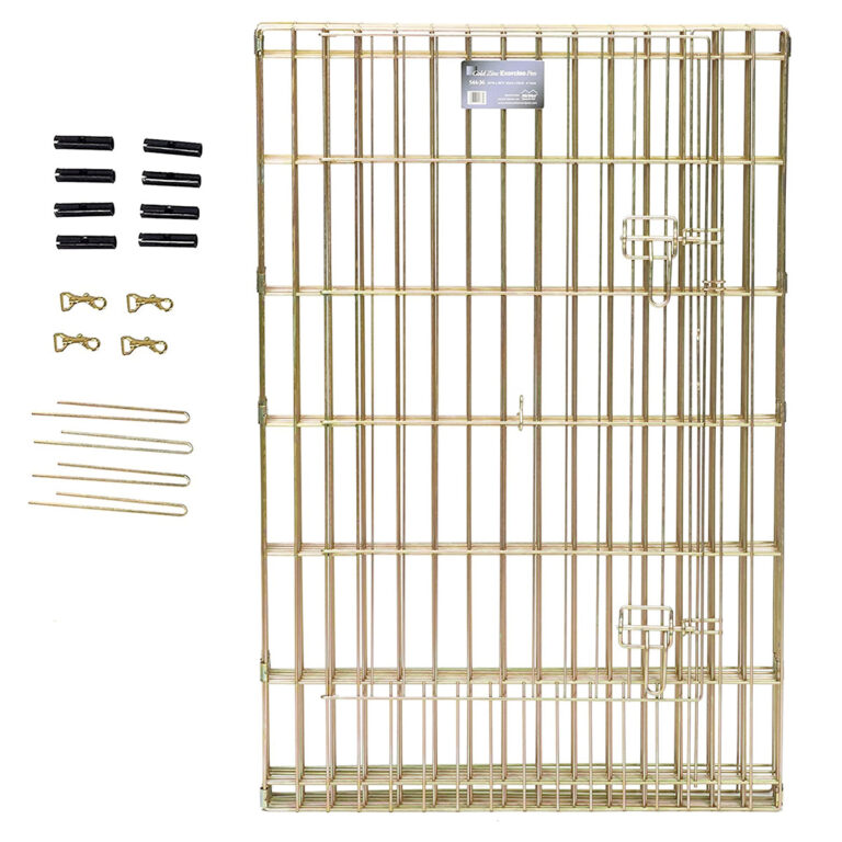 MidWest Foldable Exercise Pen With Door – Gold Zinc 48 inch