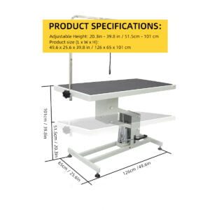 Aelous Hydraulic Table With Single Arm,Black Single Side Top-96×65 ×(51.5-101)cm
