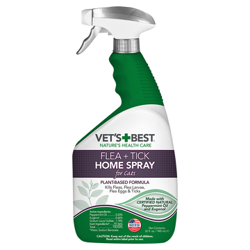 Vet's Best Natural Flea and Tick Home Spray for CATS, 32 oz