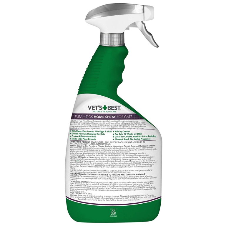 Vet's Best Natural Flea and Tick Home Spray for CATS, 32 oz