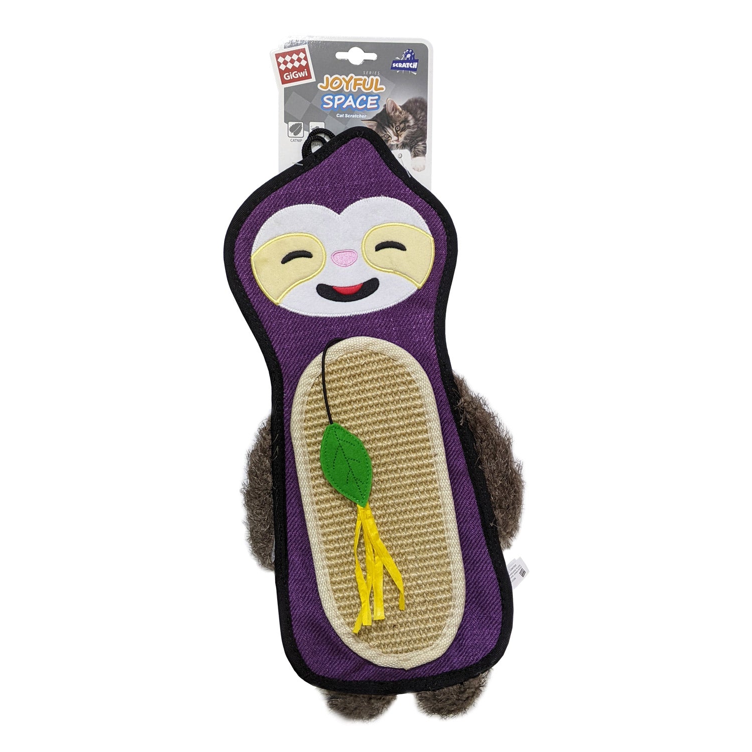 GiGwi Sloth Cat Scratcher with Catnip