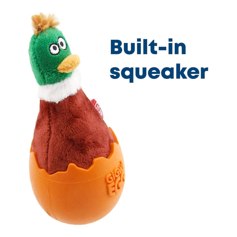 GiGwi EGG Wobble Fun Brown Duck – Medium