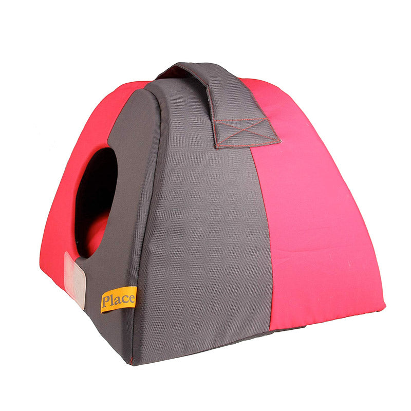 Gigwi Place Pet House Canvas ,Plush, TPR (Red Rose)