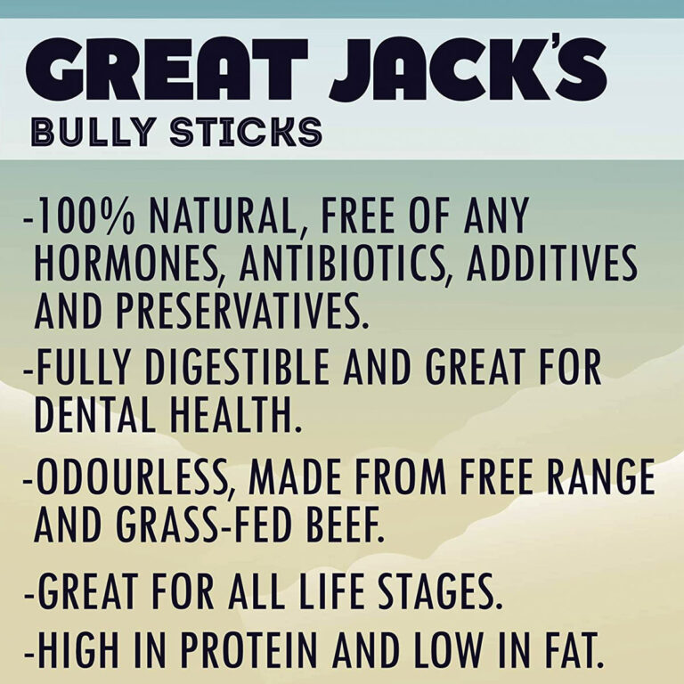 Great Jack’s Odour-Free Bully Sticks – 6 pcs